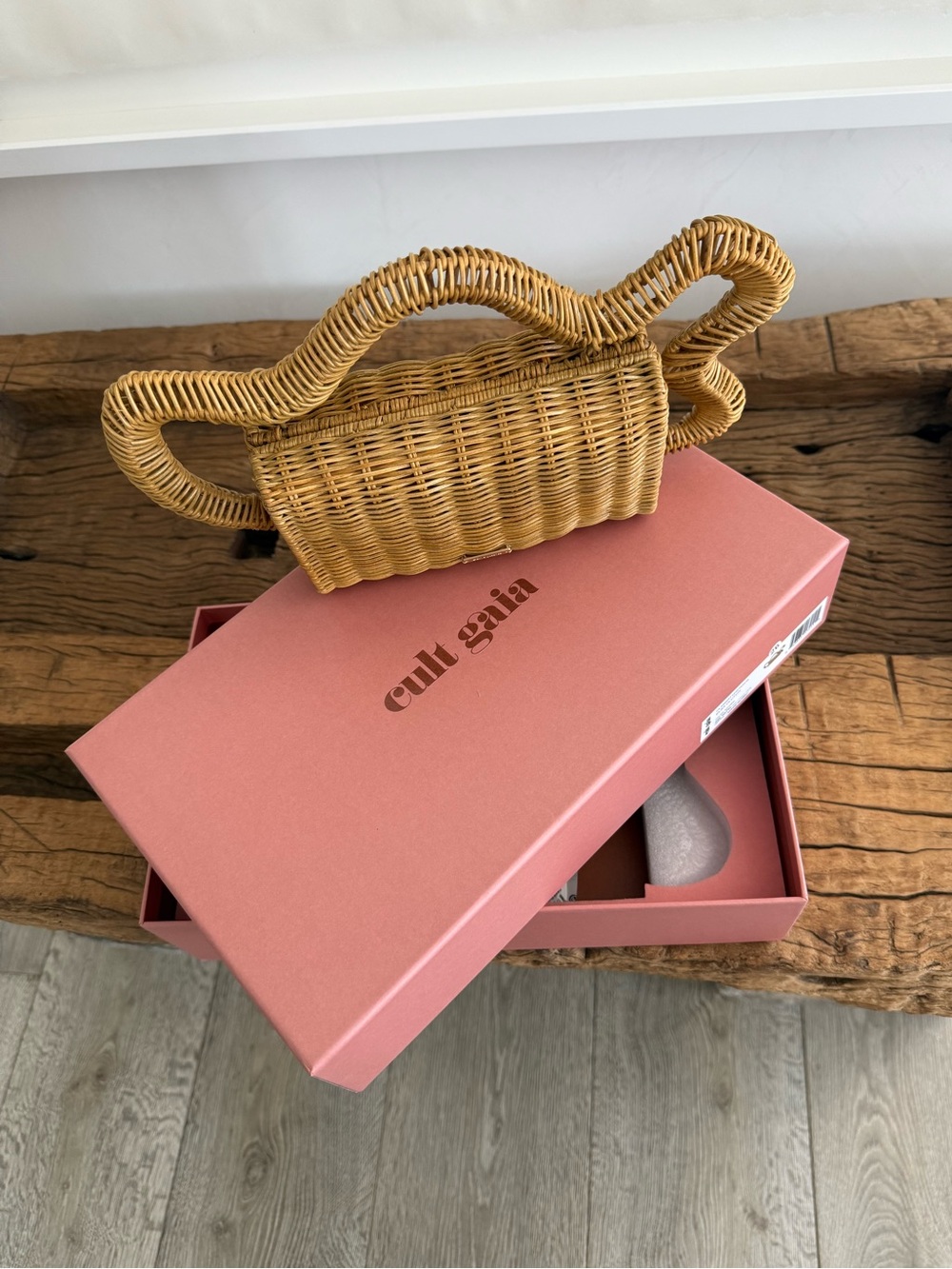 CULT GAIA Woven Rattan Handbag - Natural Tan - Picture 3 of 17